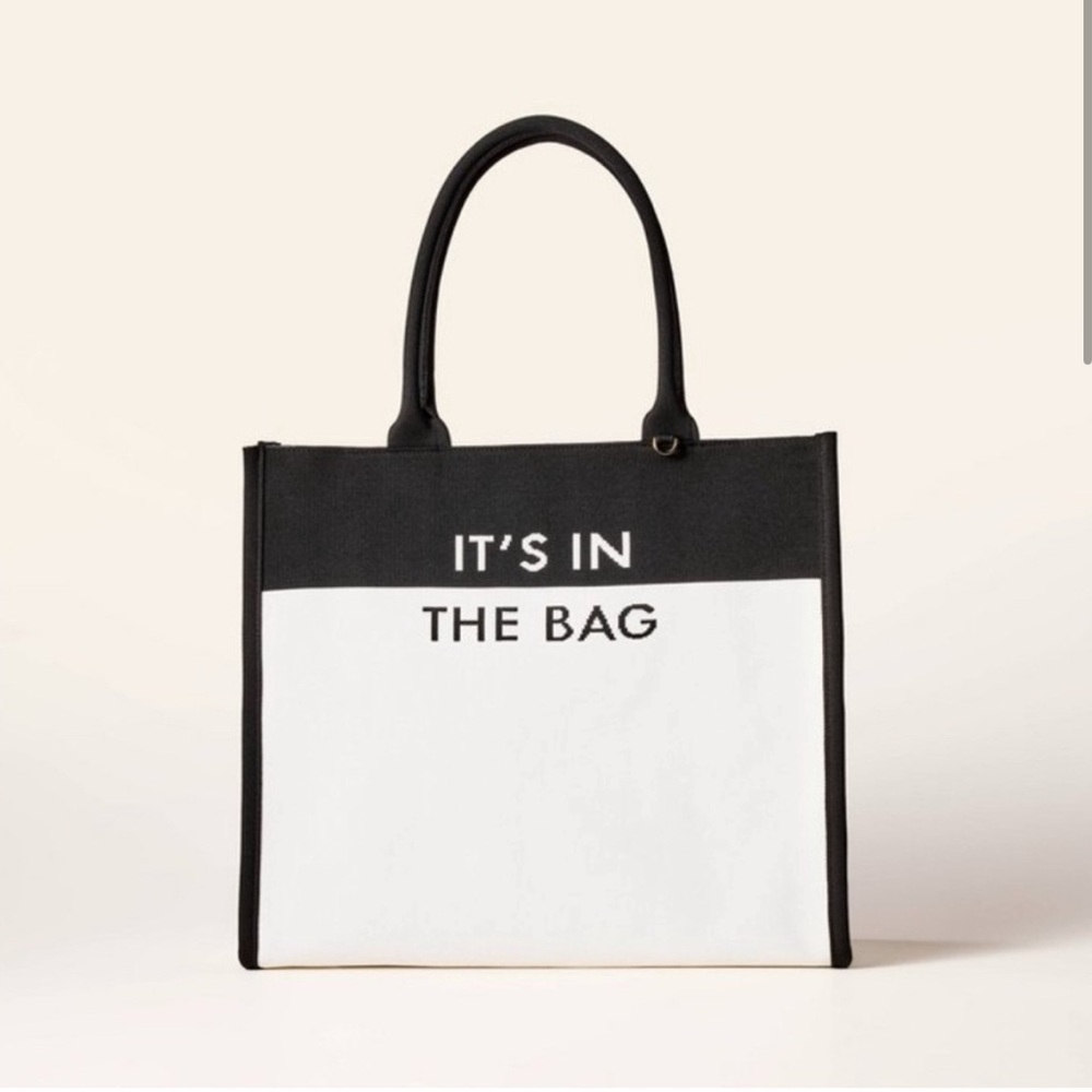 Black and White Tote Bag - Picture 3 of 4